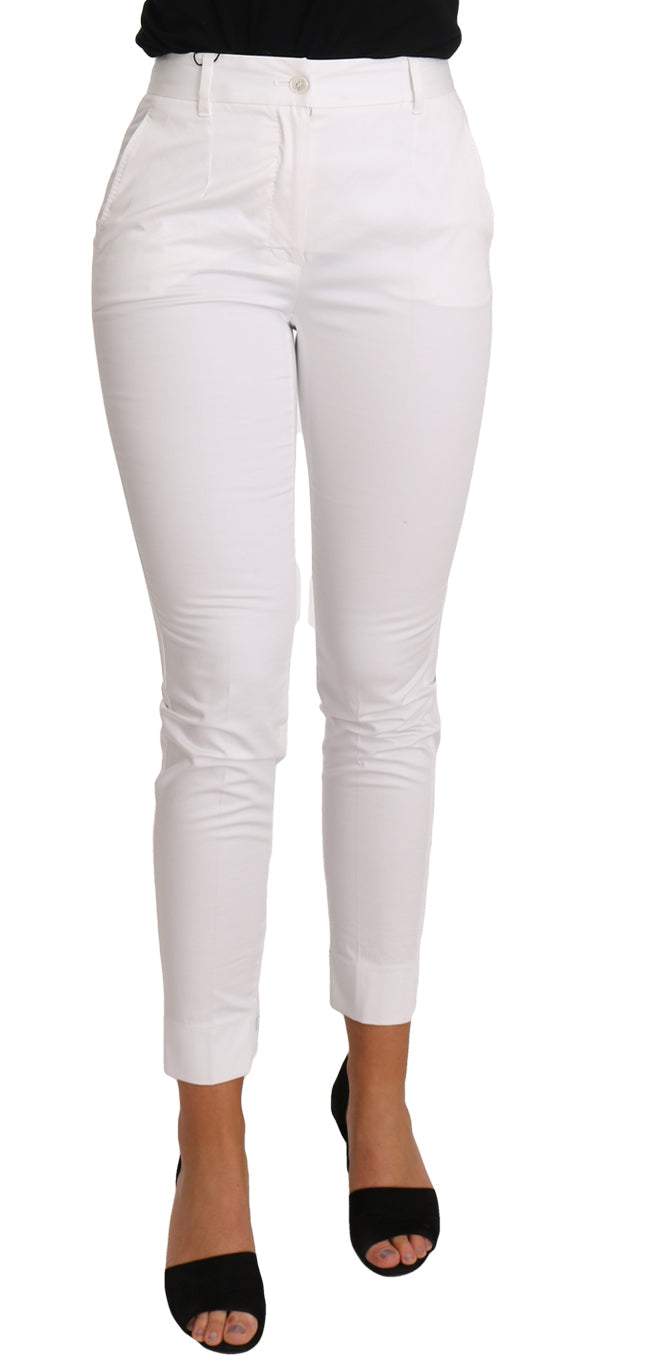 Dolce & Gabbana White Dress Pants Slim Skinny Pant
