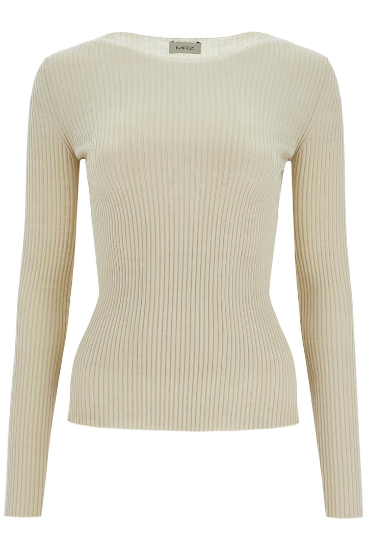 ribbed wool top with a high-0