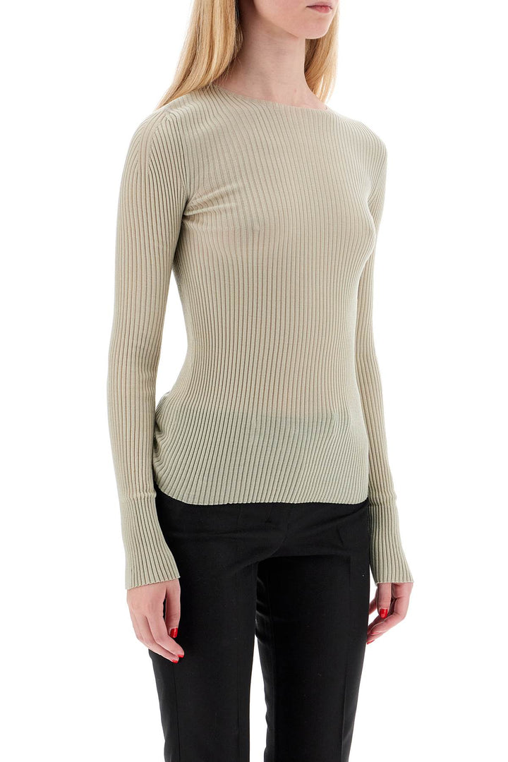 ribbed wool top with a high-1