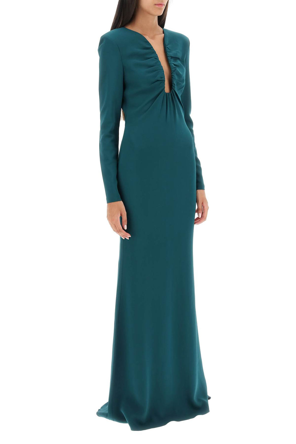 maxi dress with plunging neckline-1