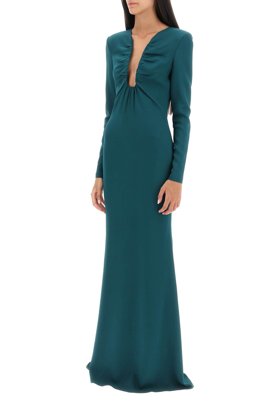 maxi dress with plunging neckline-3