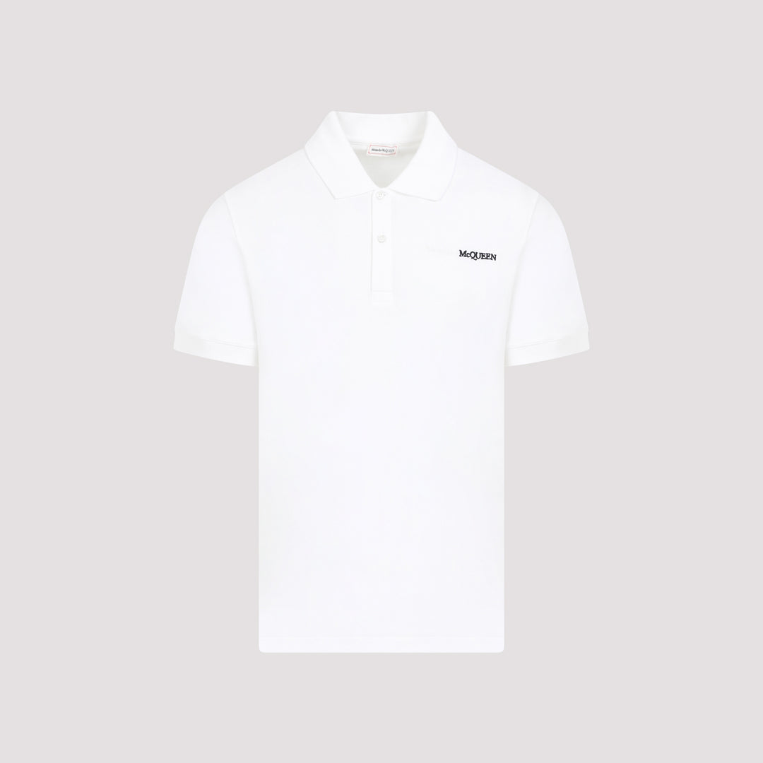 White Cotton Polo-0