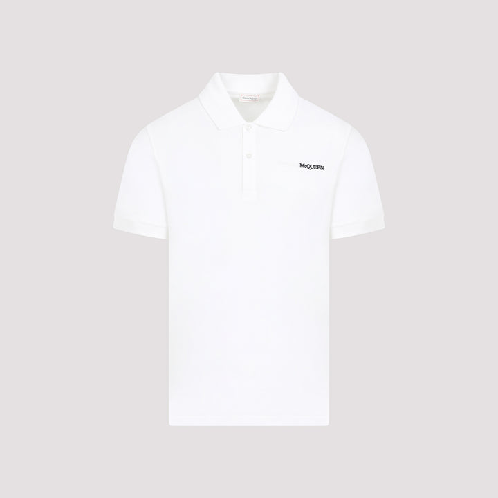 White Cotton Polo-0