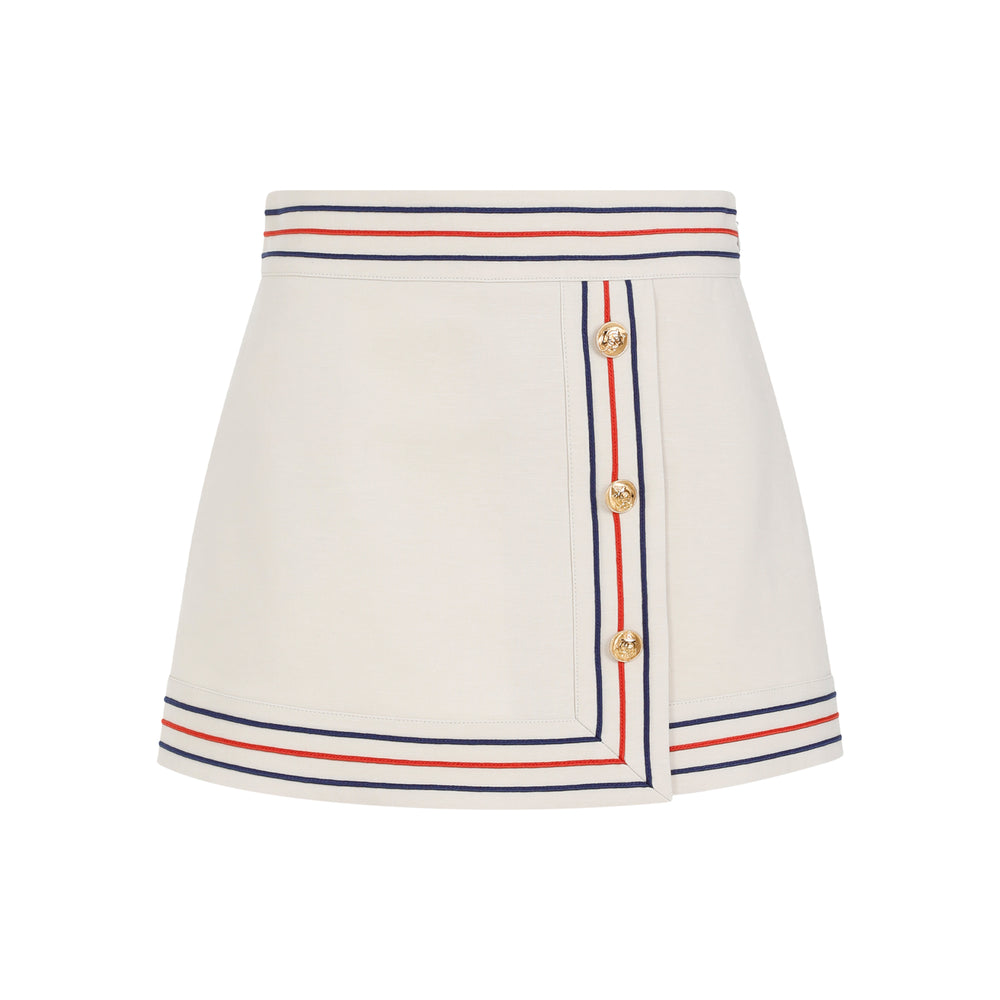 Gardenia Mix Beige Cotton Skirt-1