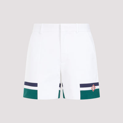 White Midnight Sail Tailoring Shorts-2