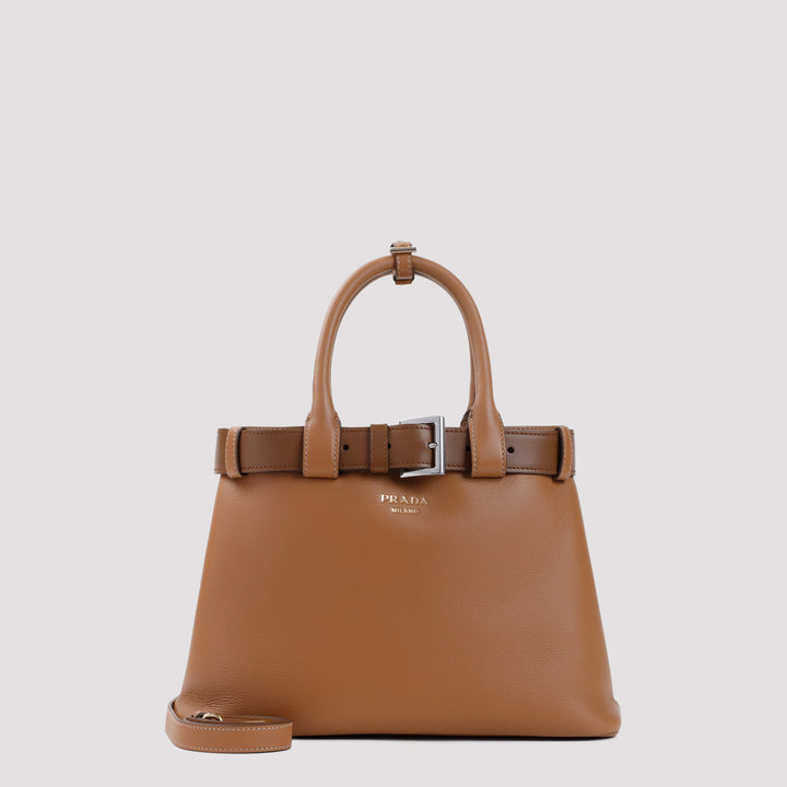 Caramel Buckle Calf Leather Handbag-0