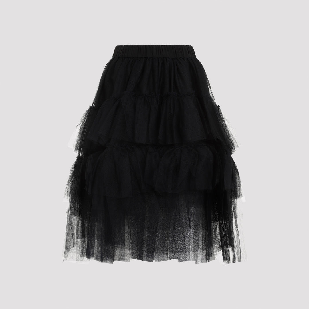 Black Elasticated Classic Tutu Skirt-0