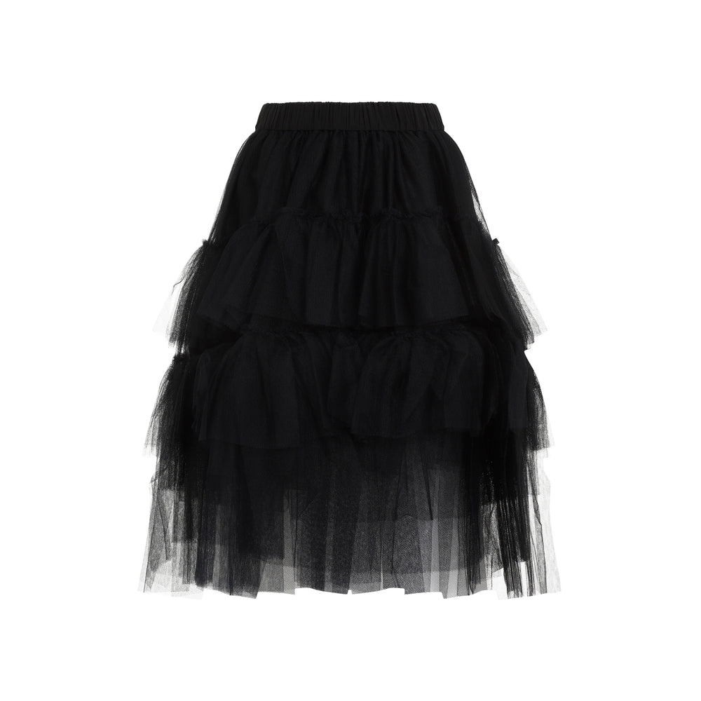 Black Elasticated Classic Tutu Skirt-1