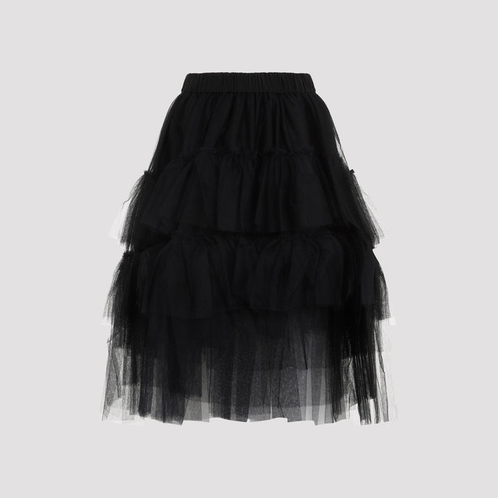 Black Elasticated Classic Tutu Skirt-2