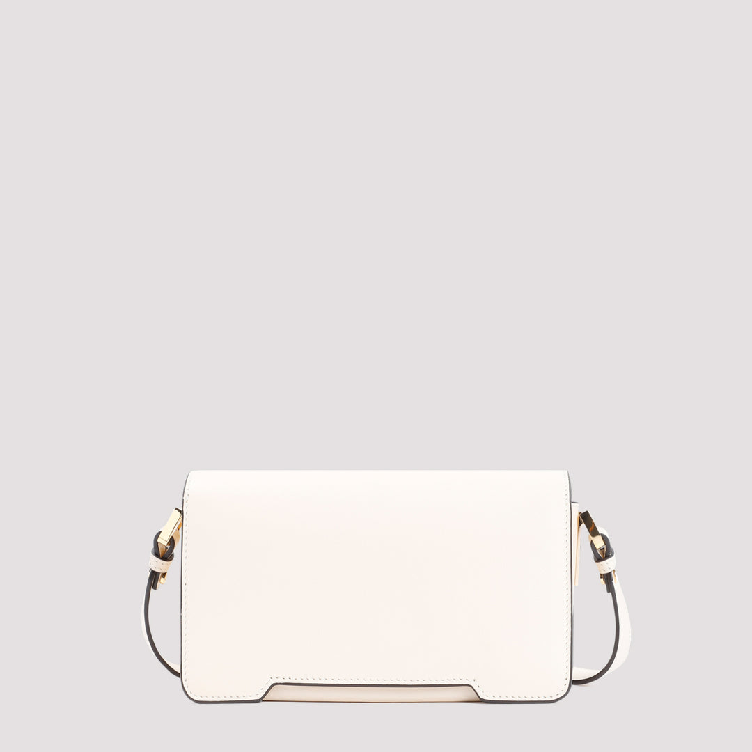 Shell White Cow Leather Mini Shoulder Bag-0