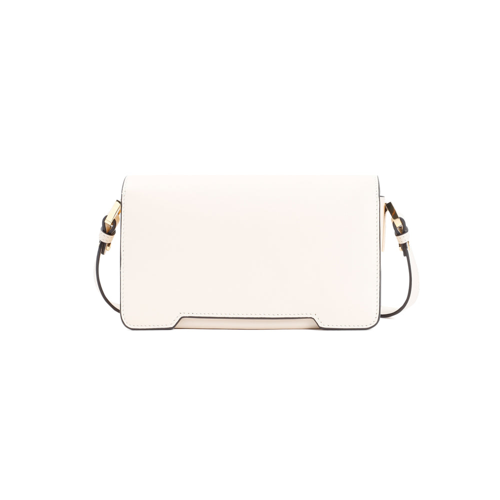 Shell White Cow Leather Mini Shoulder Bag-1