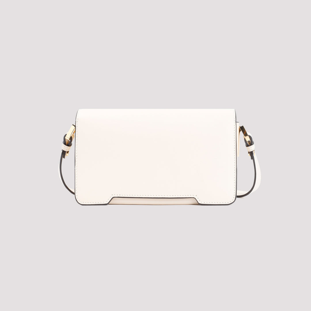 Shell White Cow Leather Mini Shoulder Bag-2