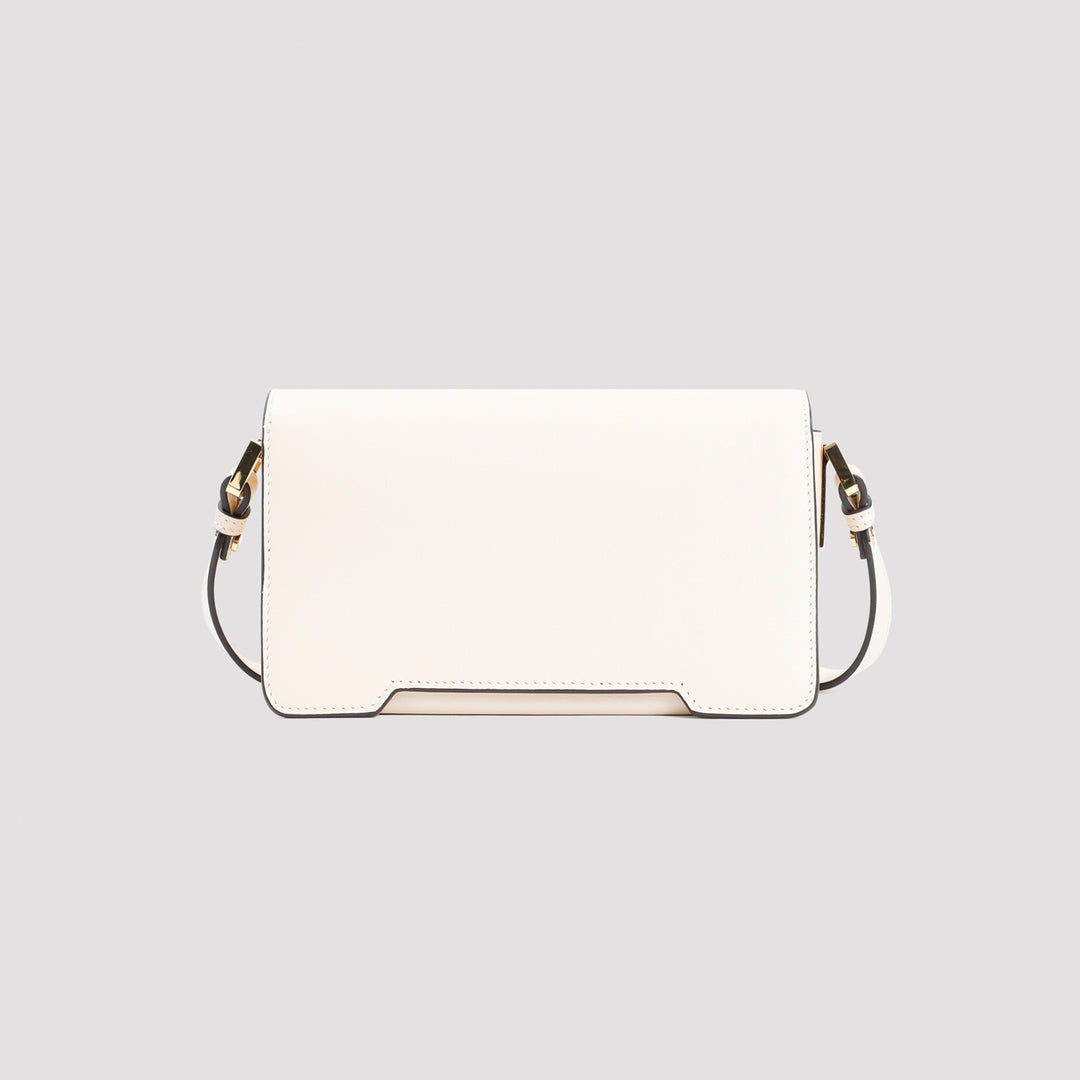 Shell White Cow Leather Mini Shoulder Bag-3