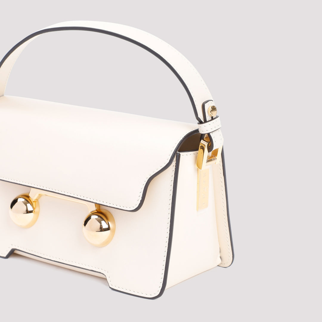 Shell White Cow Leather Mini Shoulder Bag-4