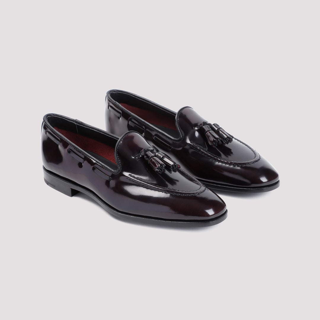 Burgundy Maidstone Calf Leather Loafers-4