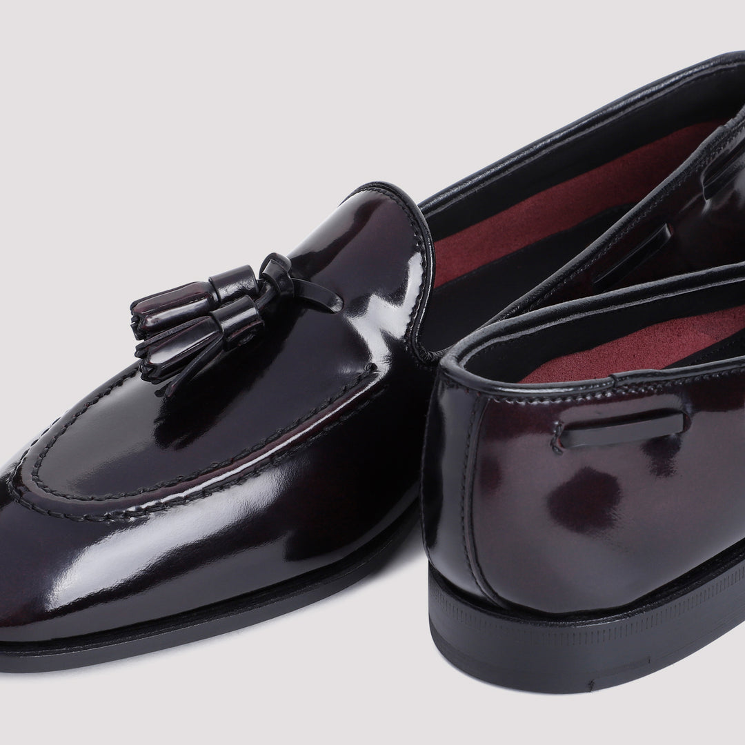 Burgundy Maidstone Calf Leather Loafers-5