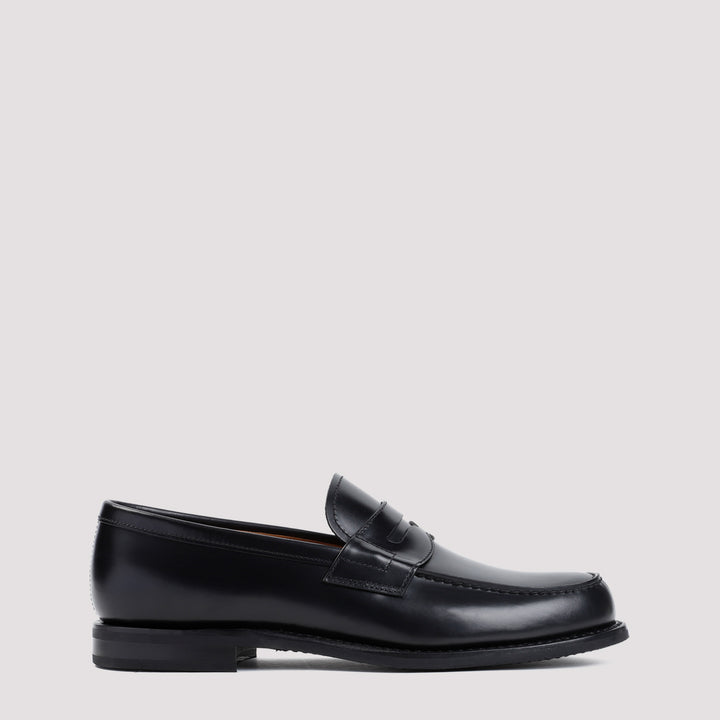 Black Gateshead Calf Leather Loafers-0