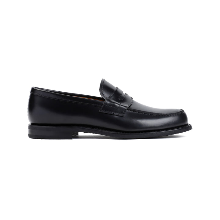 Black Gateshead Calf Leather Loafers-1