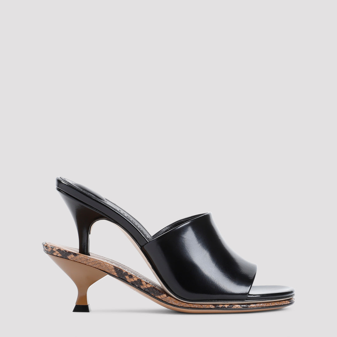 Black Lamb Leather Les Doubles Mules-0