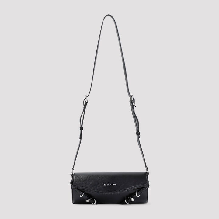 Black Calf Leather Voyou Medium Bag-0