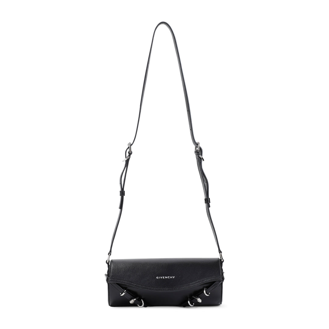 Black Calf Leather Voyou Medium Bag-1