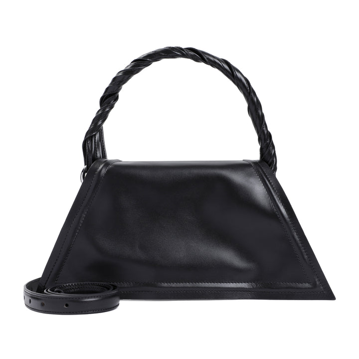 Black Mini Wire Cow Leather Handbag-1