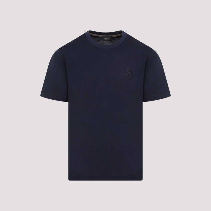 Blue Navy Cotton T-Shirt-0