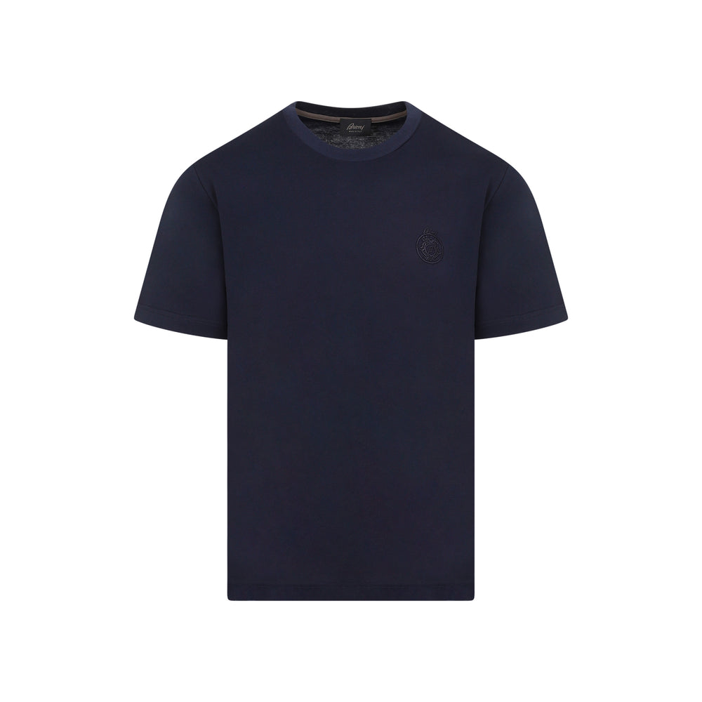 Blue Navy Cotton T-Shirt-1