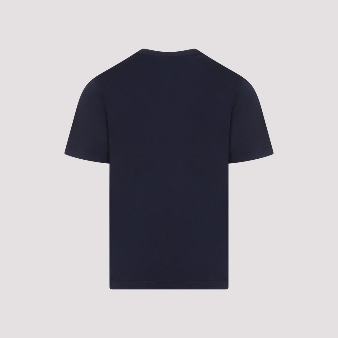 Blue Navy Cotton T-Shirt-3