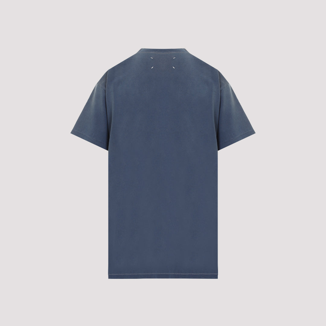 Blue Cotton T-shirt-3
