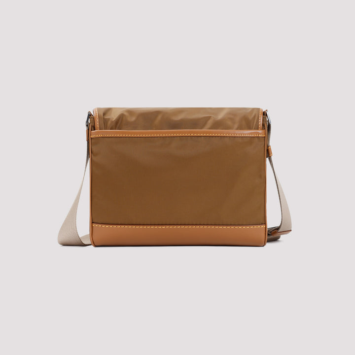 Brown Pattina Re-nylon Shoulder Bag-3