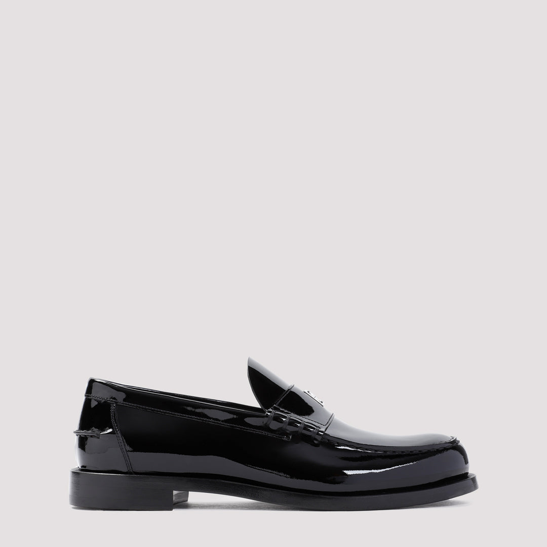 Black Calf Leather Loafers-0