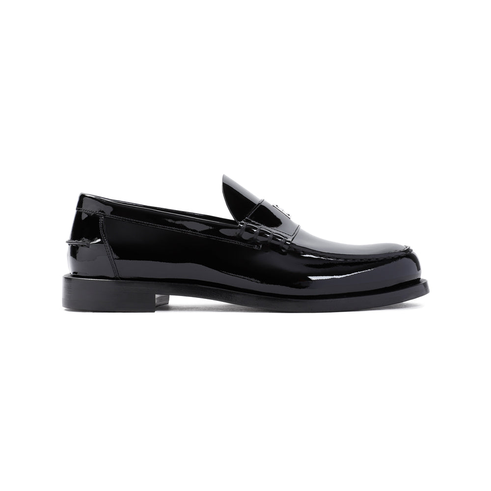 Black Calf Leather Loafers-1