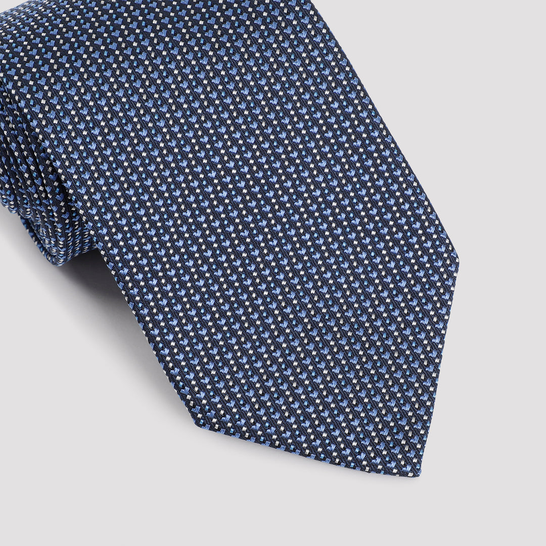 Black Bluette Silk Tie-3