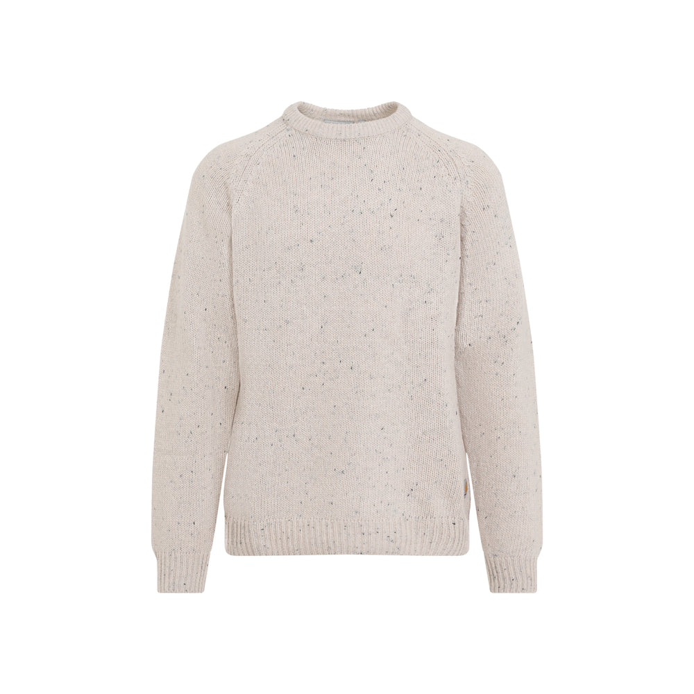 Speckled Moonbeam Beige Wool Anglistic Sweater-1