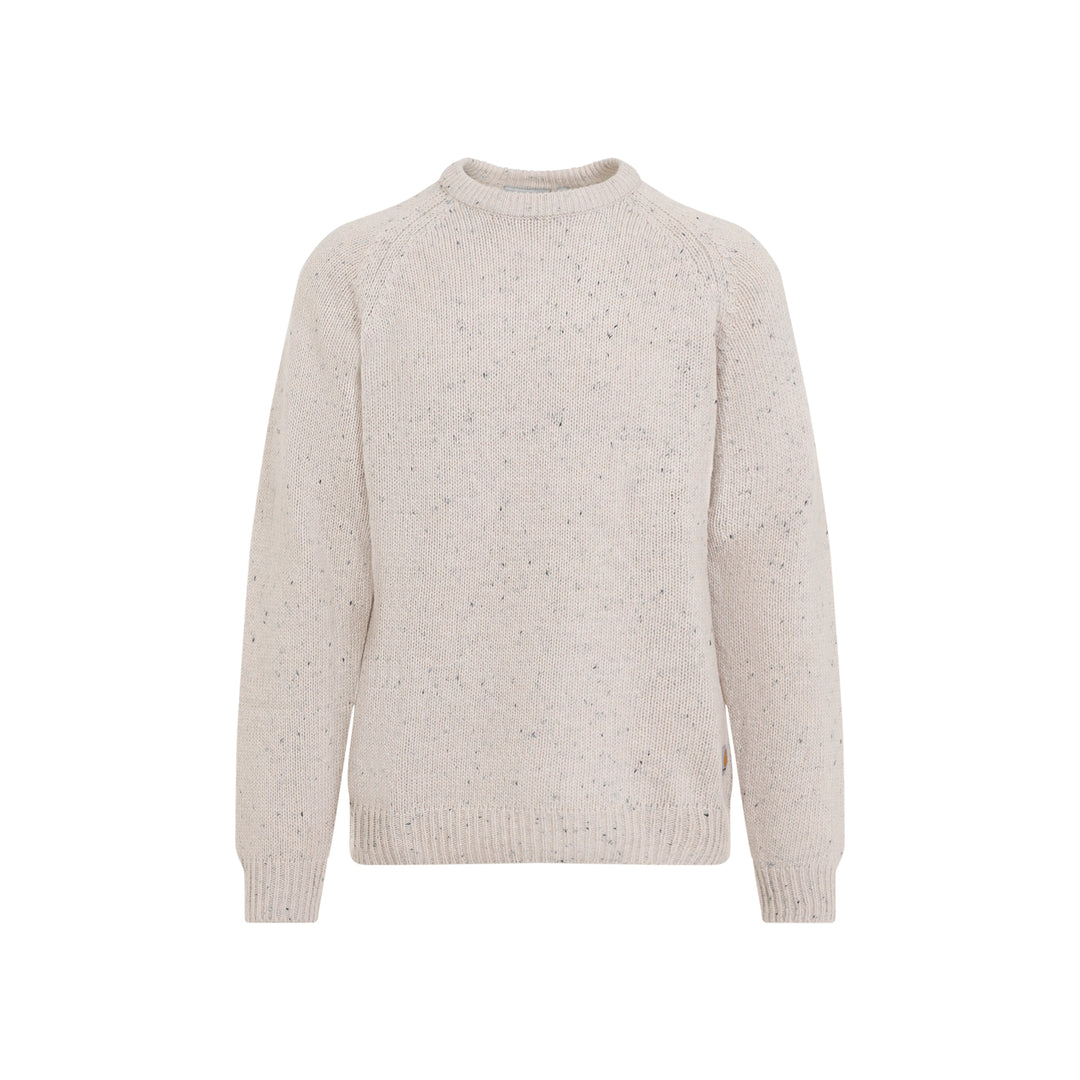 Speckled Moonbeam Beige Wool Anglistic Sweater-1