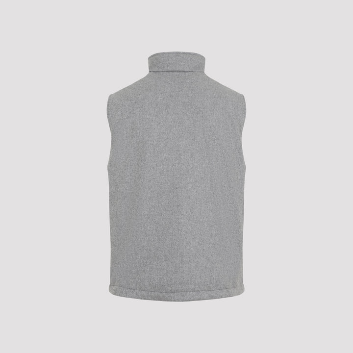 Light Grey Wool Vest-3