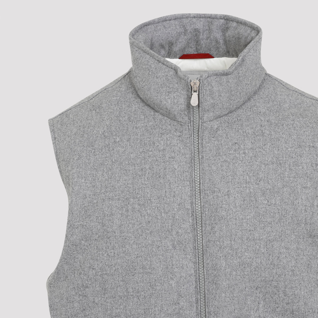 Light Grey Wool Vest-4