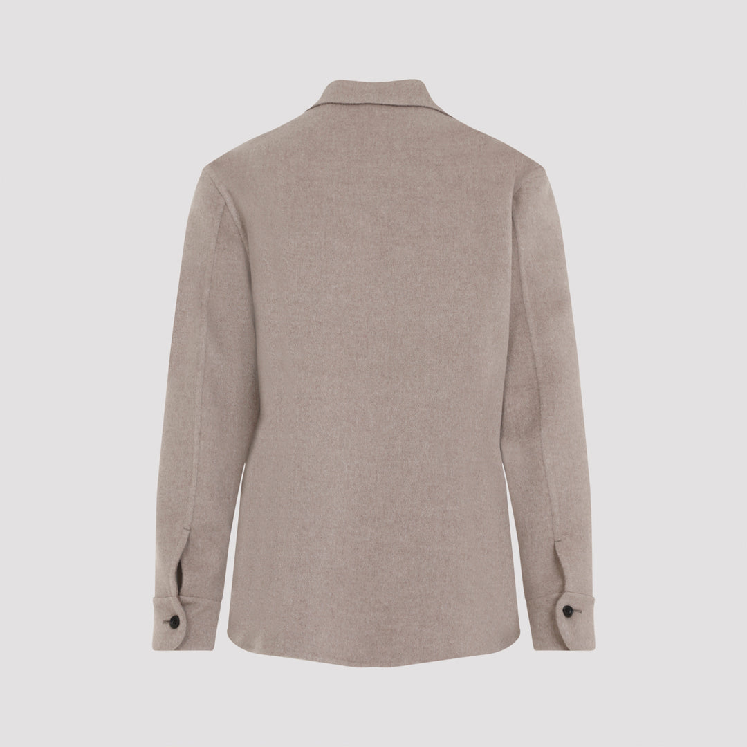 Mole Grey Wool Shirt-3