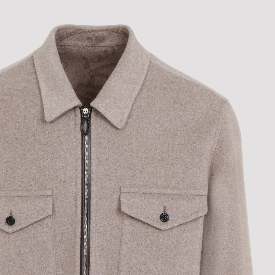 Mole Grey Wool Shirt-4