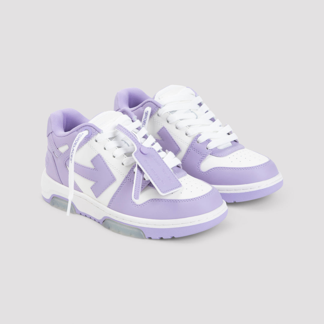 Lilac Leather Out Of Office Sneakers-4