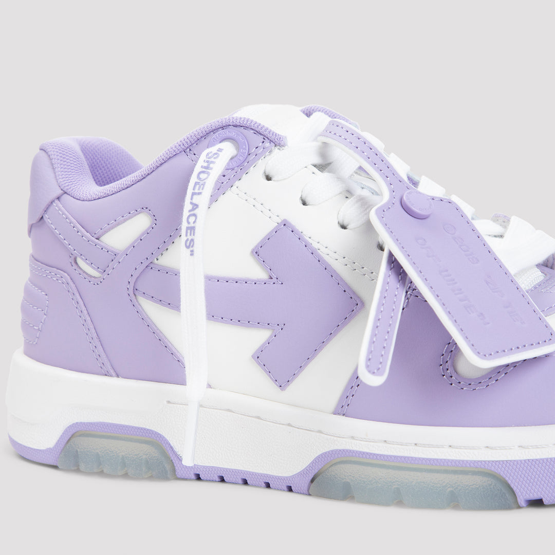 Lilac Leather Out Of Office Sneakers-5