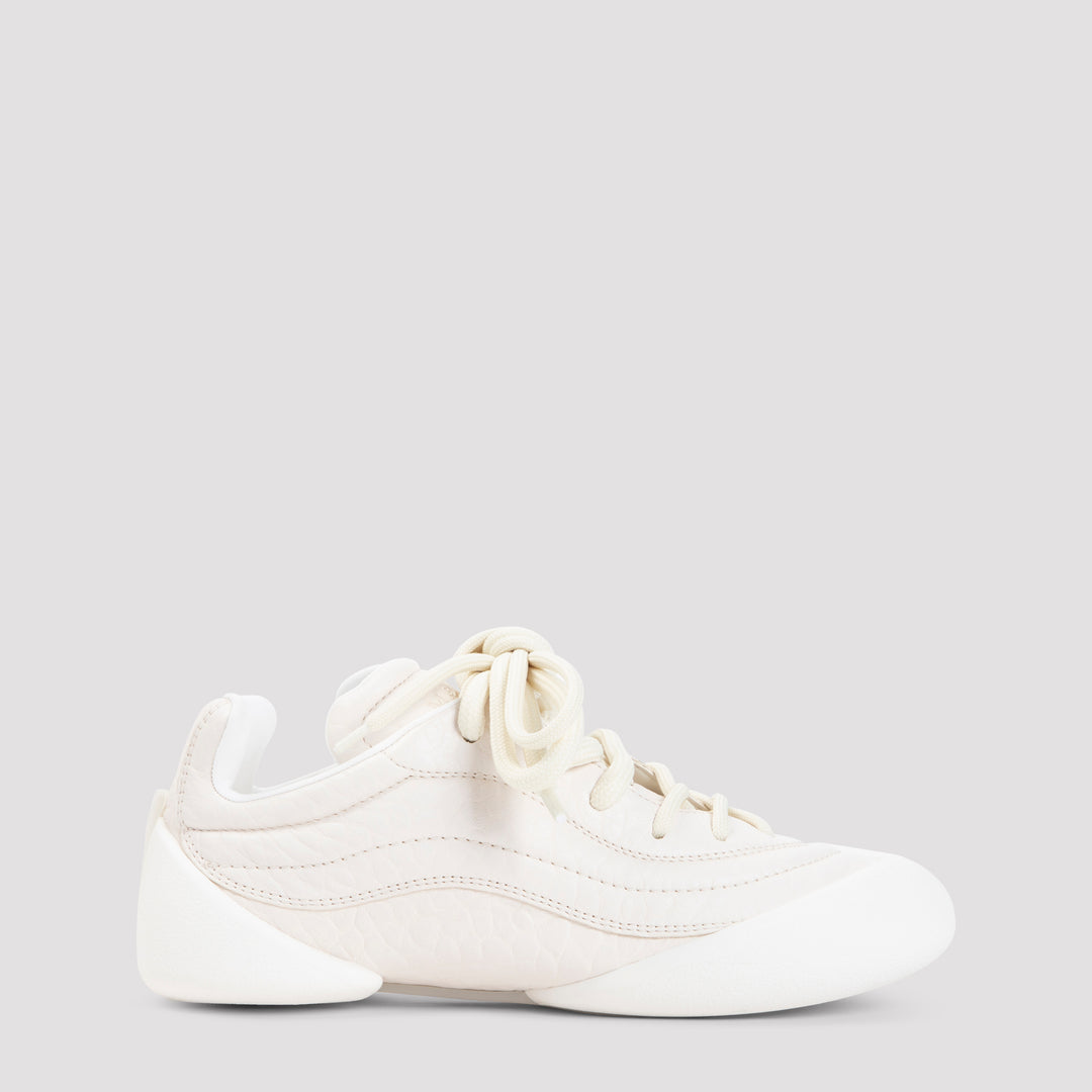 Off White Leather Sneakers-0