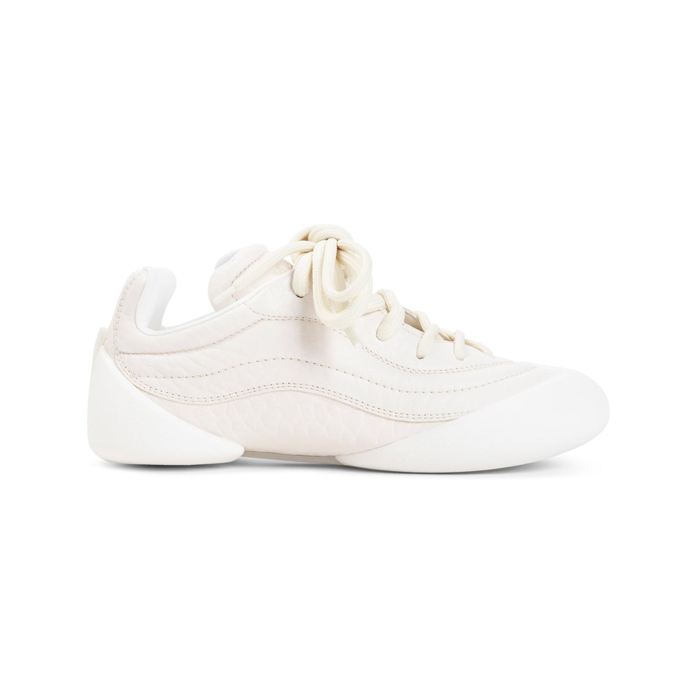 Off White Leather Sneakers-1