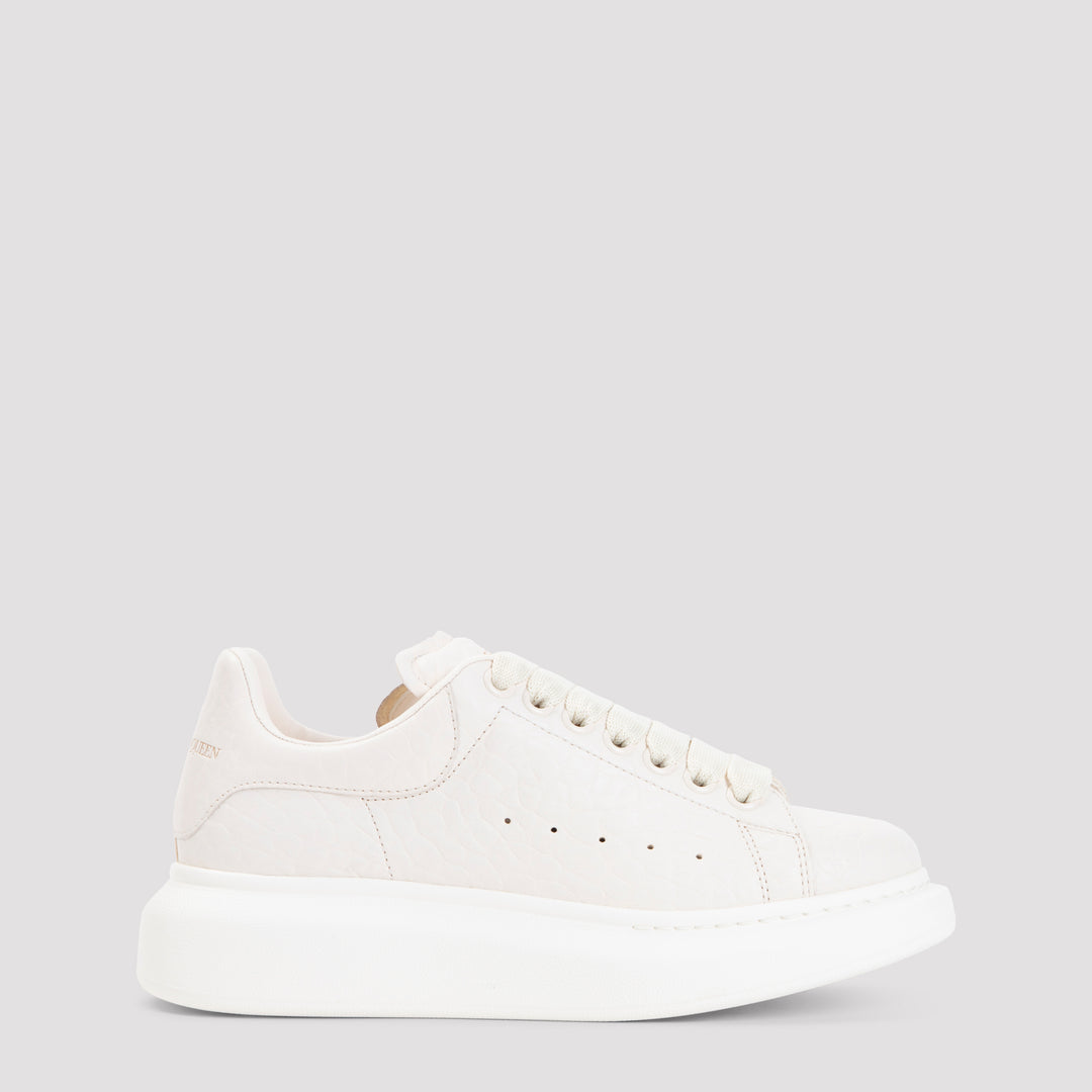 Off White Leather Sneakers-0