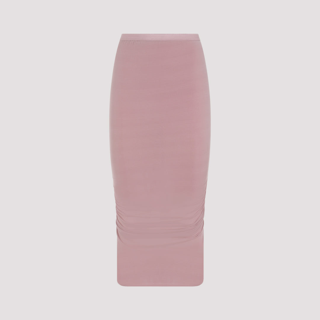 Dusty Pink Shirmp Cupro Skirt-0