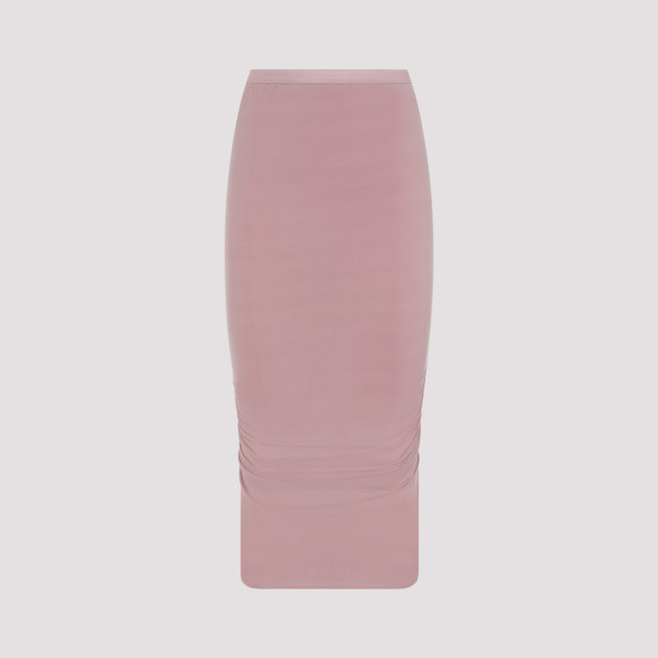 Dusty Pink Shirmp Cupro Skirt-0