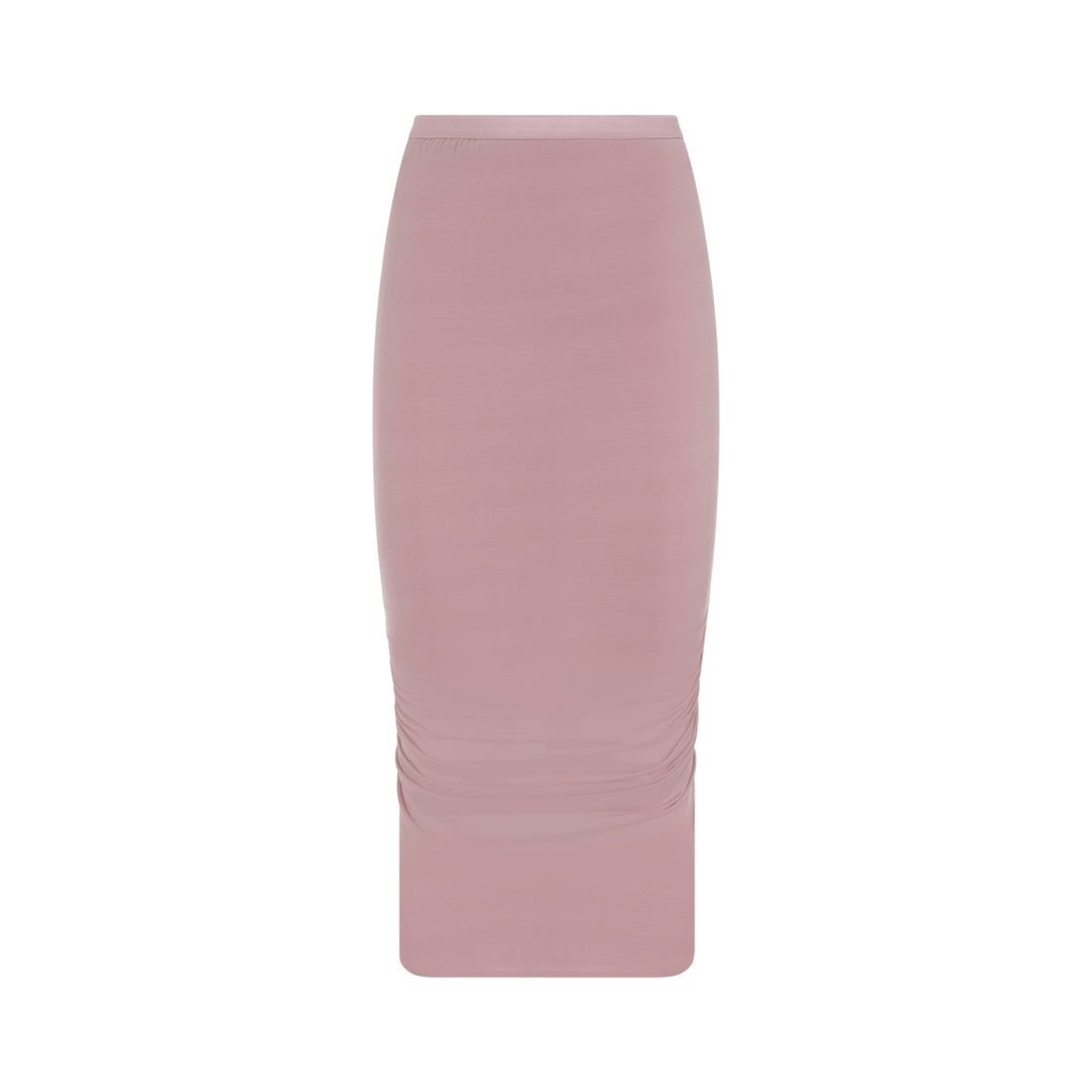 Dusty Pink Shirmp Cupro Skirt-1