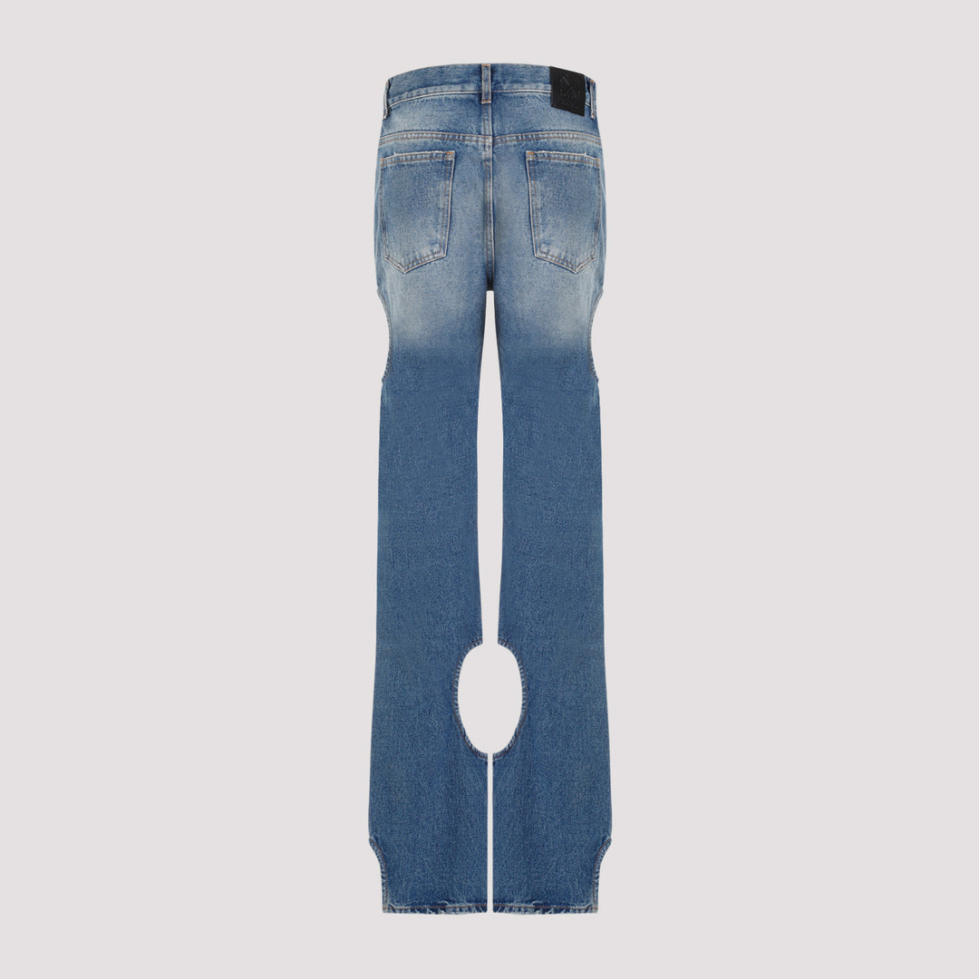 Vintage Blue Cotton Meteor Pants-3