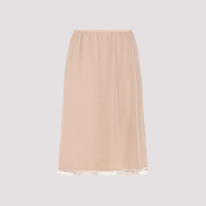 Nude Beige Skirt-0